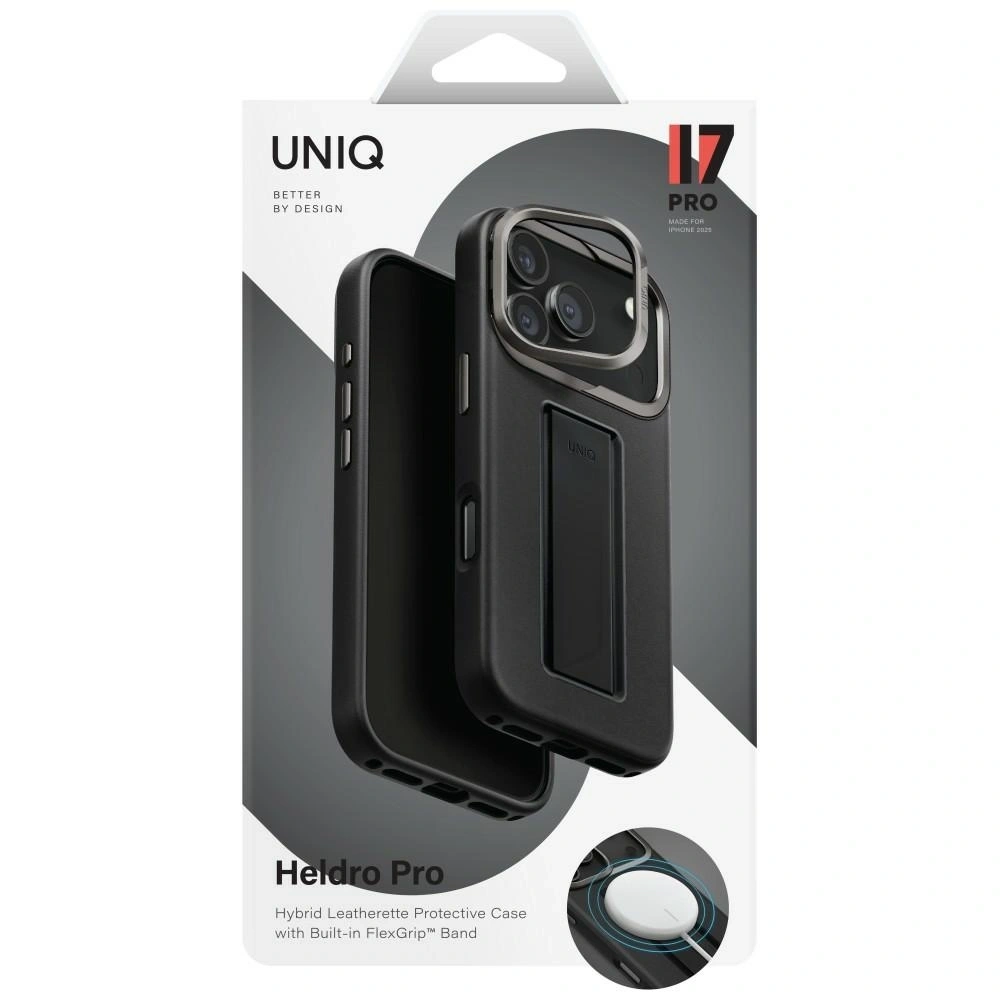 Etui UNIQ Heldro Pro do Apple iPhone 17 Pro Magclick Charging czarny