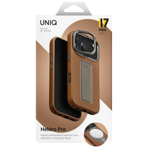 Etui UNIQ Heldro Pro do Apple iPhone 17 Pro Magclick Charging karmel