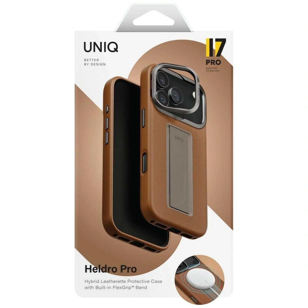 Etui UNIQ Heldro Pro do Apple iPhone 17 Pro Magclick Charging karmel