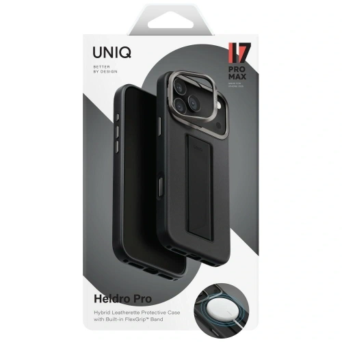 Etui UNIQ Heldro Pro do Apple iPhone 17 Pro Max Magclick Charging czarny