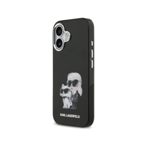 Etui Karl Lagerfeld IML Aquarelle Karl & Choupette & Logo MagSafe do Apple iPhone 17 czarny