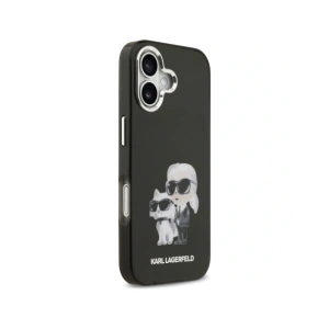 Etui Karl Lagerfeld IML Aquarelle Karl & Choupette & Logo MagSafe do Apple iPhone 17 czarny