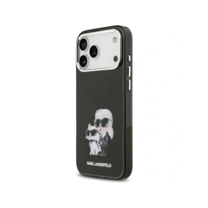 Etui Karl Lagerfeld IML Aquarelle Karl & Choupette & Logo MagSafe do Apple iPhone 17 Pro czarny