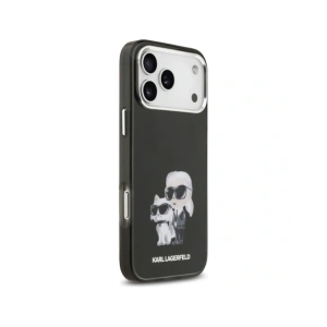 Etui Karl Lagerfeld IML Aquarelle Karl & Choupette & Logo MagSafe do Apple iPhone 17 Pro czarny