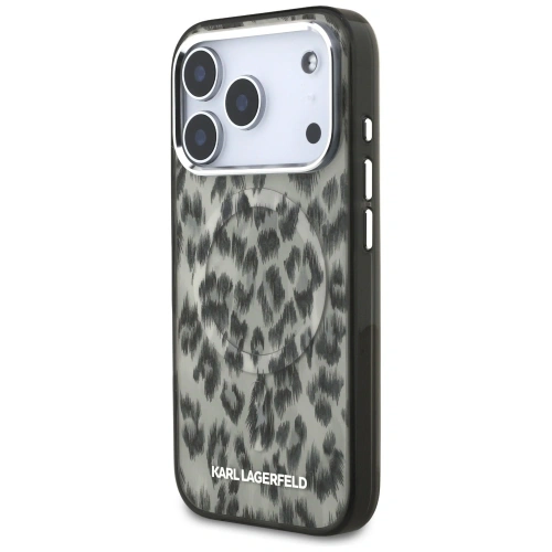 Etui Karl Lagerfeld IML Leopard Pattern MagSafe do Apple iPhone 17 Pro brązowy
