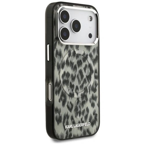 Etui Karl Lagerfeld IML Leopard Pattern MagSafe do Apple iPhone 17 Pro brązowy