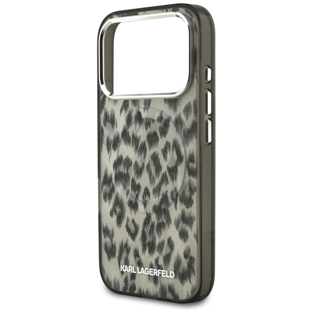 Etui Karl Lagerfeld IML Leopard Pattern MagSafe do Apple iPhone 17 Pro brązowy