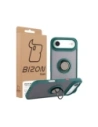Etui z uchwytem na palec Bizon Case Hybrid Ring do Apple iPhone Air przydymione z ciemnozieloną ramką