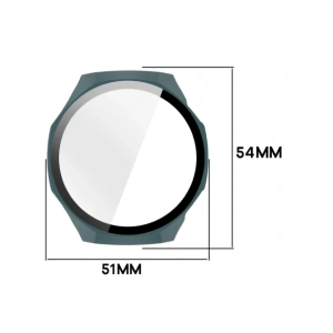 Etui ze szkłem do zegarka Bizon Case+Glass Watch do Huawei Watch GT6 Pro 46mm zielone
