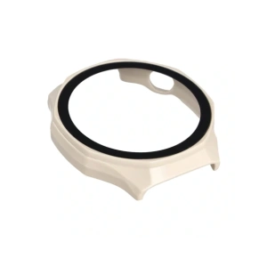 Etui ze szkłem do zegarka Bizon Case+Glass Watch do Huawei Watch GT6 Pro 46mm beżowe