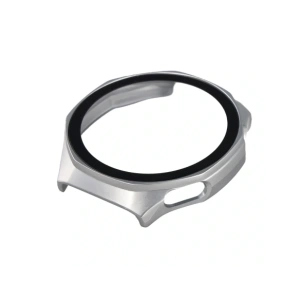 Etui ze szkłem do zegarka Bizon Case+Glass Watch do Huawei Watch GT6 Pro 46mm matowe srebrne