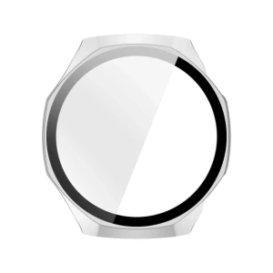 Etui ze szkłem do zegarka Bizon Case+Glass Watch do Huawei Watch GT6 Pro 46mm matowe srebrne