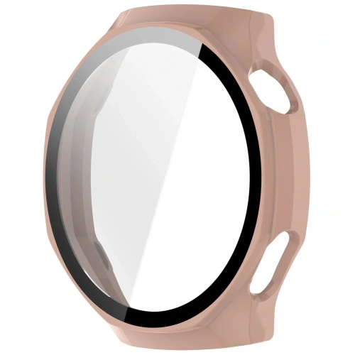Etui ze szkłem do zegarka Bizon Case+Glass Watch do Huawei Watch GT6 Pro 46mm różowe