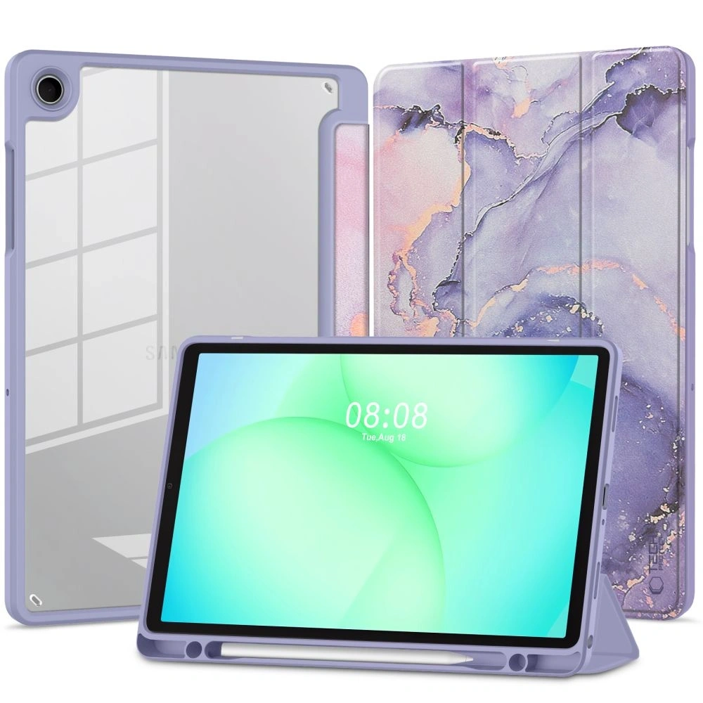 Etui Tech-Protect Smartcase Pen Hybrid do Samsung Galaxy Tab A9+ Plus / A11+ Plus 11.0 X210 / X215 / X216 / X230 / X235 / X236 Violet Marble