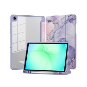 Etui Tech-Protect Smartcase Pen Hybrid do Samsung Galaxy Tab A9 / A11 8.7 X110 / X115 / X133 / X135 Violet Marble