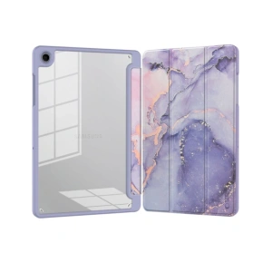 Etui Tech-Protect Smartcase Pen Hybrid do Samsung Galaxy Tab A9 / A11 8.7 X110 / X115 / X133 / X135 Violet Marble
