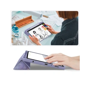 Etui Tech-Protect Smartcase Pen Hybrid do Samsung Galaxy Tab A9 / A11 8.7 X110 / X115 / X133 / X135 Violet Marble