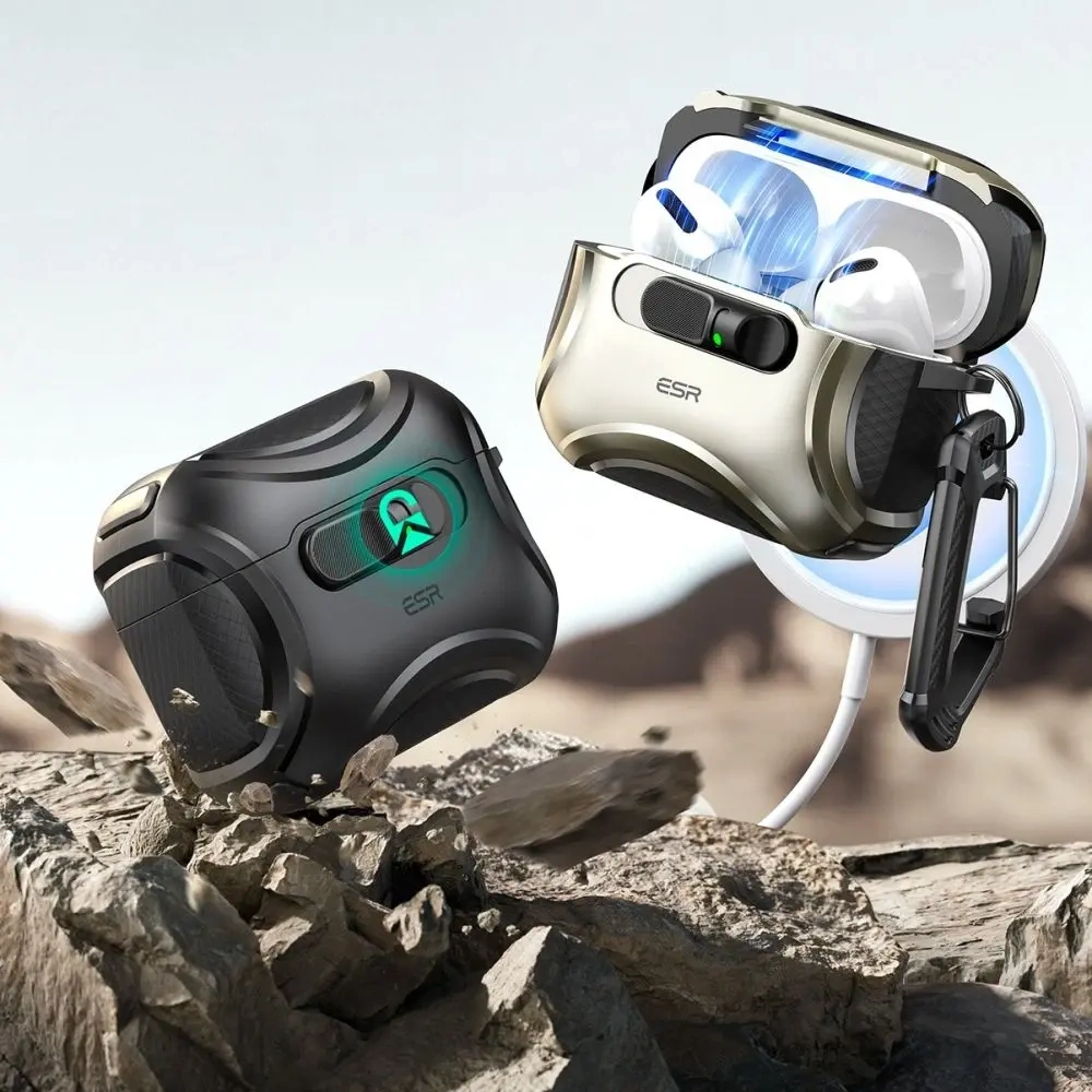 Etui ESR Cyber FlickLock HaloLock MagSafe do Apple AirPods Pro 3 Titanium