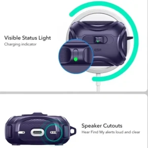 Etui ESR Cyber FlickLock HaloLock MagSafe do Apple AirPods Pro 3 Purple