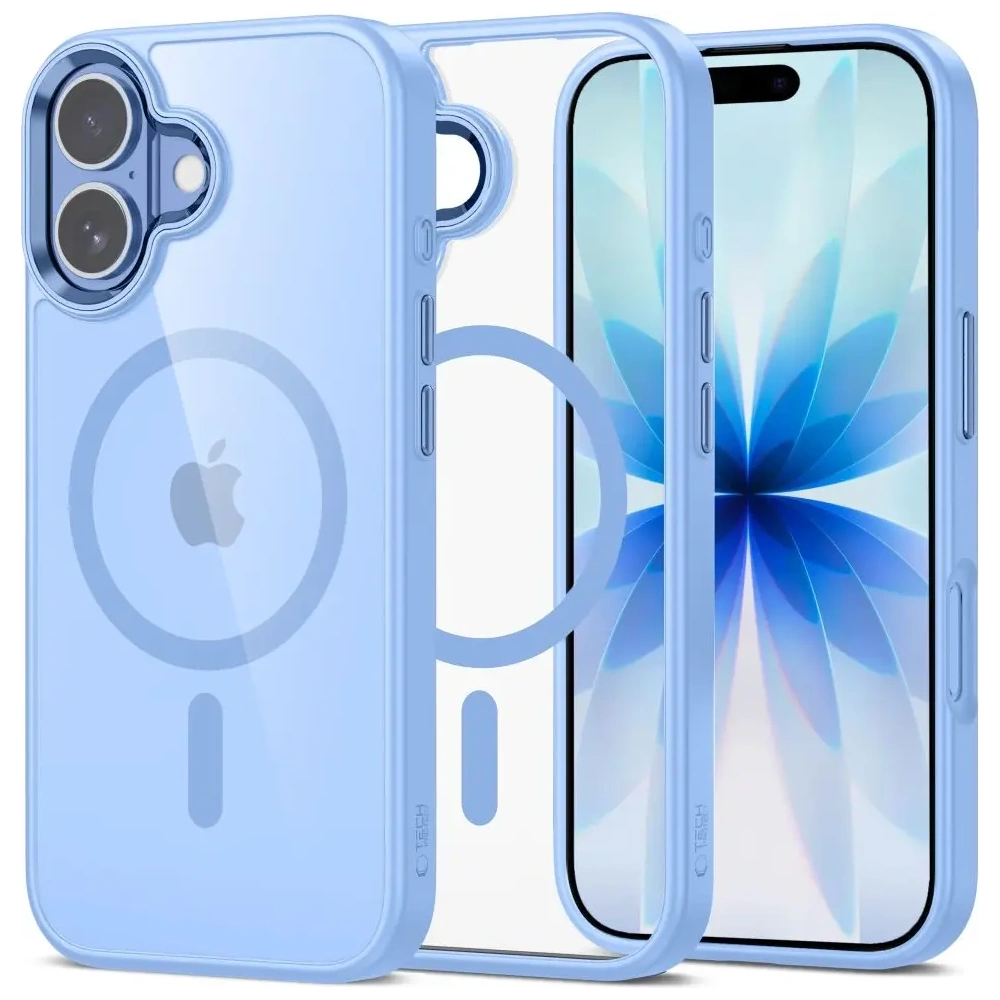 Etui Tech-Protect MagMat MagSafe do Apple iPhone 17 Mist Blue/clear