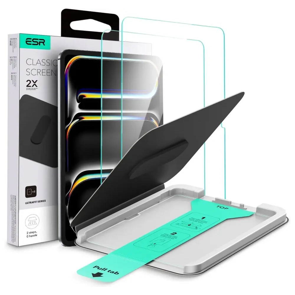 Szkło hartowane ESR Ultrafit Tempered Glass do Apple iPad Pro 13” 2024/2025 Clear [2 PACK]