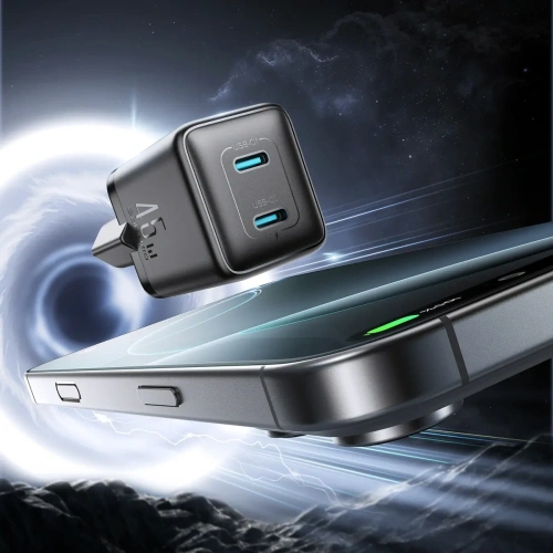 Ładowarka sieciowa Joyroom JR-TCG17 45W 2xUSB-C czarna