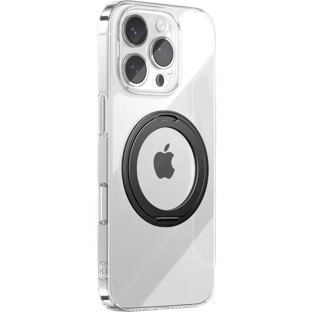 Etui Joyroom JR-16JL6 MagSafe do Apple iPhone 16 Pro Max z ringiem-podstawką 360° czarne