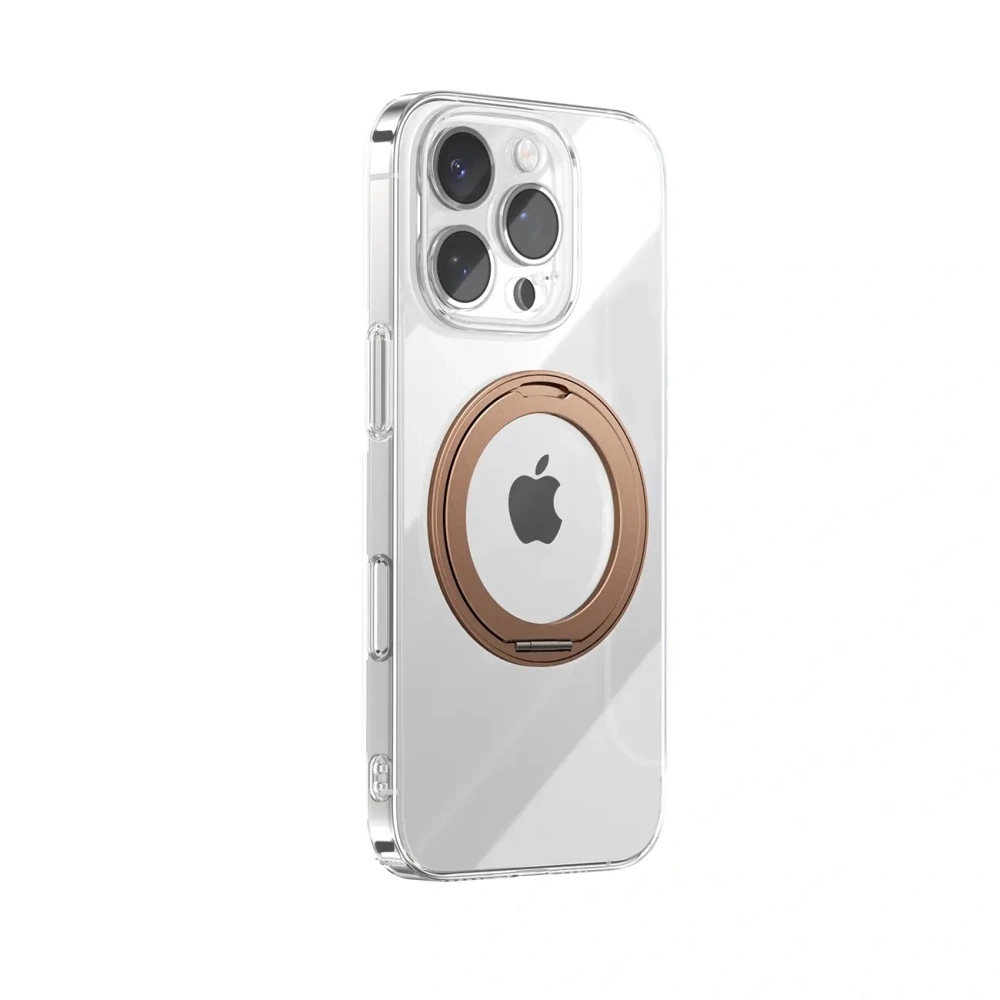 Etui Joyroom JR-16JL6 MagSafe do Apple iPhone 16 Pro z ringiem-podstawką 360° złote