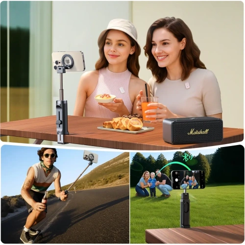 Selfie stick Joyroom JR-ZS509 Bluetooth kompatybilny z MagSafe czarny