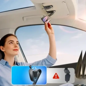 Uchwyt na okulary Joyroom JR-ZS511 na osłonę przeciwsłoneczną z klipsem magnetycznym czarny