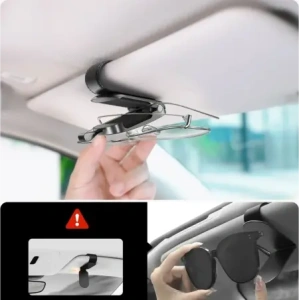 Uchwyt na okulary Joyroom JR-ZS511 na osłonę przeciwsłoneczną z klipsem magnetycznym czarny