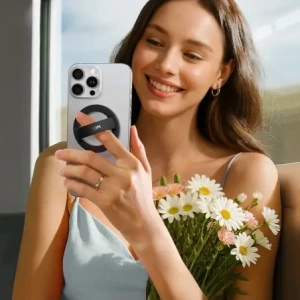 Pierścien magnetyczny na palec Joyroom JR-ZS500 kompatybilny z MagSafe czarny