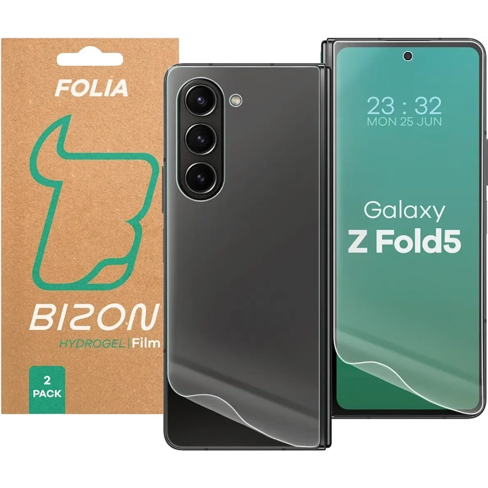 Folia hydrożelowa na tył i przód Bizon Glass Hydrogel Pack do Samsung Galaxy Z Fold5