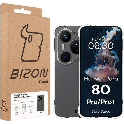 Elastyczne etui Bizon Case Salpa do Huawei Pura 80 Pro / Pro Plus przezroczyste