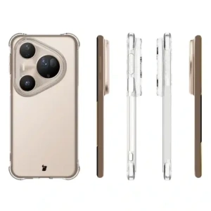 Elastyczne etui Bizon Case Salpa do Huawei Pura 80 Ultra przezroczyste
