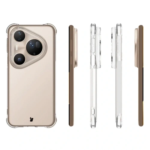 Elastyczne etui Bizon Case Salpa do Huawei Pura 80 Ultra przezroczyste