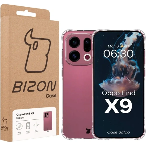 Elastyczne etui Bizon Case Salpa do Oppo Find X9 przezroczyste