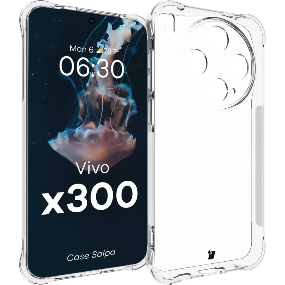 Elastyczne etui Bizon Case Salpa do Vivo X300 przezroczyste