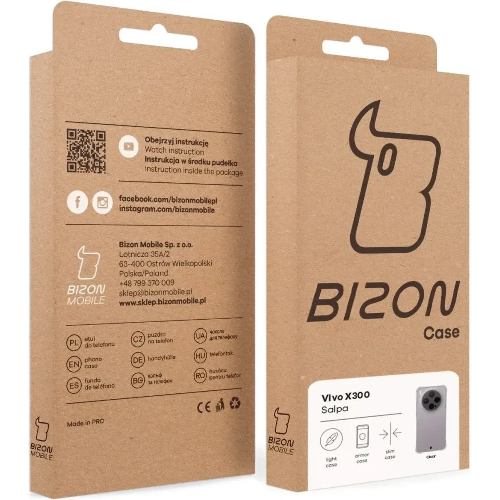 Elastyczne etui Bizon Case Salpa do Vivo X300 przezroczyste