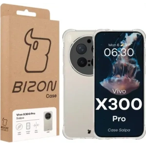 Elastyczne etui Bizon Case Salpa do Vivo X300 Pro przezroczyste