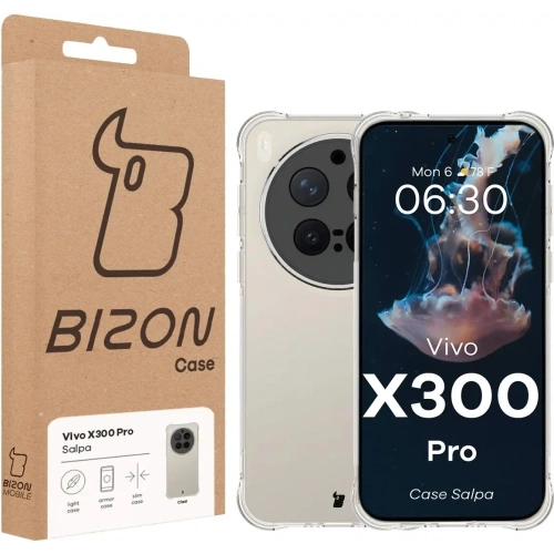 Elastyczne etui Bizon Case Salpa do Vivo X300 Pro przezroczyste