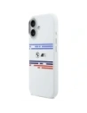 Etui BMW M Silicon Horizontal Line MagSafe do Apple iPhone 17 biały