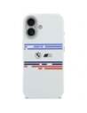 Etui BMW M Silicon Horizontal Line MagSafe do Apple iPhone 17 biały