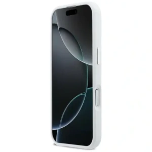 Etui BMW M Silicon Horizontal Line MagSafe do Apple iPhone 17 biały