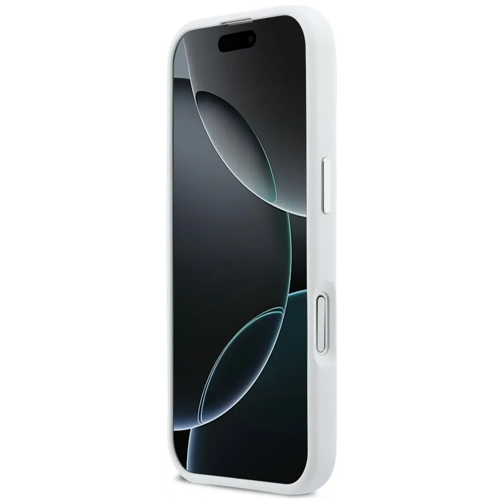 Etui BMW M Silicon Horizontal Line MagSafe do Apple iPhone 17 biały