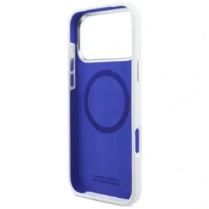 Etui BMW M Silicon Horizontal Line MagSafe do Apple iPhone 17 Pro Max biały