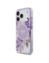 Etui Guess IML Flower & Tonal Circle MagSafe do Apple iPhone 17 Pro fioletowy
