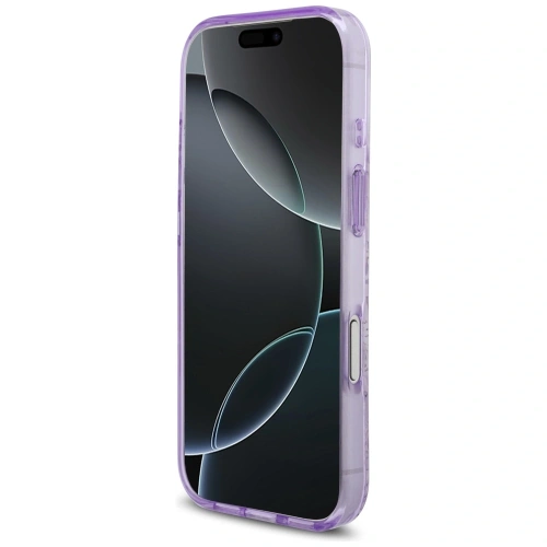 Etui Guess IML Flower & Tonal Circle MagSafe do Apple iPhone 17 Pro fioletowy