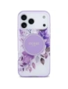 Etui Guess IML Flower & Tonal Circle MagSafe do Apple iPhone 17 Pro Max fioletowy