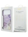 Etui Guess IML Flower & Tonal Circle MagSafe do Apple iPhone 17 Pro Max fioletowy